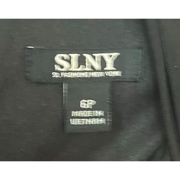 S.L. Fashions Women's Sleeveless Jersey V-Neck Hi-lo Floral Dress with Pockets - Picture 6 of 8